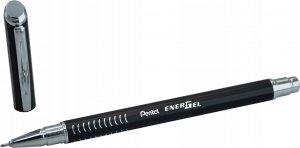 Pentel Cienkopis kulkowy Pentel EnerGel BLN455 (wkład niebieski) czarny, CZARNY 2