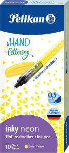 Pelikan Pelikan inky neon Długopis z wkładem Żółty 10 szt. 5