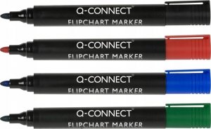 Q-Connect Marker do flipchartów Q-CONNECT, okrągły, 4 szt., mix kolorów 2