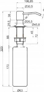 Dozownik do mydła Sourcing DISPENSER FOR LIQUID SOAP BLACK INVENA 11