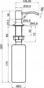 Dozownik do mydła Sourcing DISPENSER FOR LIQUID SOAP BLACK INVENA 3
