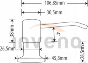 Dozownik do mydła Sourcing DISPENSER FOR LIQUID SOAP BLACK INVENA 4