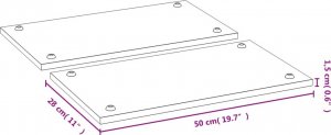 vidaXL Płyty ochronne na kuchenkę, 2 szt., 50x28x1,5 cm, bambus 4