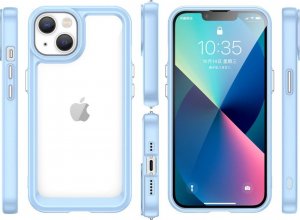 Braders Etui Outer sztywny pokrowiec z żelową ramką do iPhone 14 Plus niebieski 2
