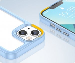 Braders Etui Outer sztywny pokrowiec z żelową ramką do iPhone 14 Plus niebieski 6