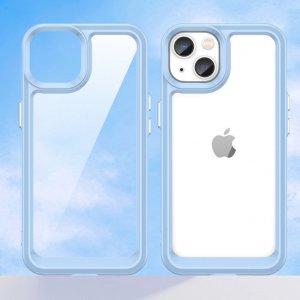 Braders Etui Outer sztywny pokrowiec z żelową ramką do iPhone 14 Plus niebieski 8