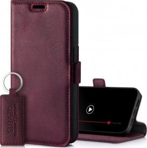 Surazo SURAZO Premium MJ - Skórzane Etui Na Smartphone Portfel z Klapką - Burgund Apple iPhone 15 Pro 1