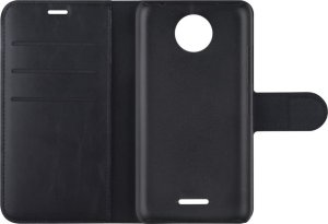 Key KEY Core Slim Wallet - Flipomslag til mobiltelefon - polyurethan - sort - for Motorola Moto C Plus 3