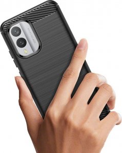 Braders Etui Carbon Case do Nokia X30 elastyczny czarny 5