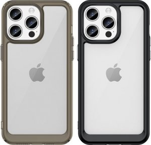 Braders Etui Outer z żelową ramką do iPhone 15 Pro czarne 3