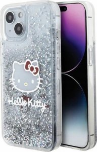 Sourcing Hello Kitty HKHCP14SLIKHET iPhone 14 / 15 / 13 6.1" silver/silver hardcase Liquid Glitter Charms Kitty Head 1