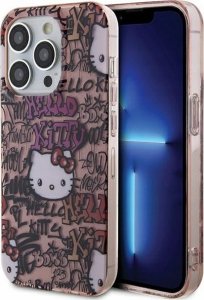 Sourcing Hello Kitty HKHCP13LHDGPTP iPhone 13 Pro / 13 6.1" pink/pink hardcase IML Tags Graffiti 1