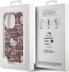 Sourcing Hello Kitty HKHCP13LHDGPTP iPhone 13 Pro / 13 6.1" pink/pink hardcase IML Tags Graffiti 8