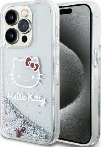 Sourcing Hello Kitty HKHCP15LLIKHET iPhone 15 Pro 6.1" silver/silver hardcase Liquid Glitter Charms Kitty Head 1