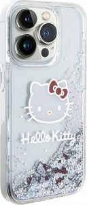 Sourcing Hello Kitty HKHCP15LLIKHET iPhone 15 Pro 6.1" silver/silver hardcase Liquid Glitter Charms Kitty Head 4