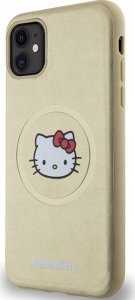Sourcing Hello Kitty HKHMN61PGHCKD iPhone 11 / Xr 6.1" gold/gold hardcase Leather Kitty Head MagSafe 3