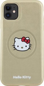 Sourcing Hello Kitty HKHMN61PGHCKD iPhone 11 / Xr 6.1" gold/gold hardcase Leather Kitty Head MagSafe 4