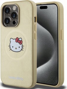 Sourcing Hello Kitty HKHMP13XPGHCKD iPhone 13 Pro Max 6.7" gold/gold hardcase Leather Kitty Head MagSafe 1