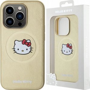 Sourcing Hello Kitty HKHMP15LPGHCKD iPhone 15 Pro 6.1" gold/gold hardcase Leather Kitty Head MagSafe 5