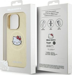 Sourcing Hello Kitty HKHMP15XPGHCKD iPhone 15 Pro Max 6.7" gold/gold hardcase Leather Kitty Head MagSafe 8