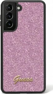 Guess Oryginalne Etui GUESS Hardcase GUHCS24SHGGSHU do Samsung S24 (Glitter Script / fioletowy) 1