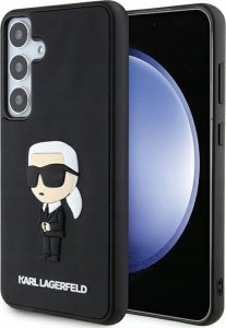 Karl Lagerfeld Oryginalne Etui KARL LAGERFELD Hardcase KLHCS24S3DRKINK do SAMSUNG S24 (3D RUBBER IKONIK NFT) czarny 1