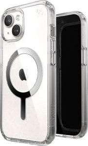 Speck Speck Presidio Perfect-Clear MagSafe - Etui iPhone 15 (Clear / Chrome Finish / Serene Silver) 1