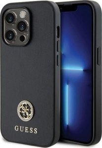 Guess Guess GUHCP15XPS4DGPK iPhone 15 Pro Max 6.7" czarny/black hardcase Strass Metal Logo 1