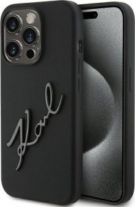 Karl Lagerfeld Karl Lagerfeld KLHCP15XSKSBMCK iPhone 15 Pro Max 6.7" czarny/black hardcase Silicone Karl Script 1