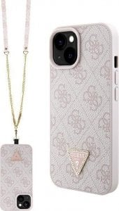 Guess Guess GUHCP15MP4TDSCPP iPhone 15 Plus / 14 Plus 6.7" różowy/pink hardcase Crossbody 4G Metal Logo 1