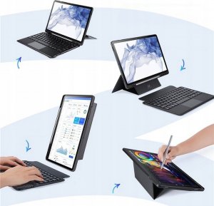Etui na tablet Dux Ducis DUX DUCIS etui DK składane z klawiaturą bezprzewodową do SAMSUNG Tab S8 (X700/X706)/S7 (T870/T875/T876B) czarne 6