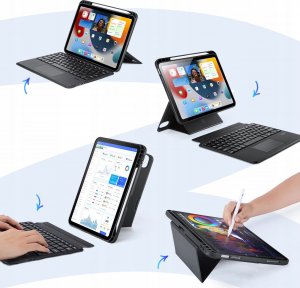 Etui na tablet Dux Ducis DUX DUCIS etui DK składane z klawiaturą bezprzewodową do iPad Pro 10 (2022) czarne 6