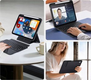 Etui na tablet Dux Ducis DUX DUCIS etui DK składane z klawiaturą bezprzewodową do iPad Pro 10 (2022) czarne 7