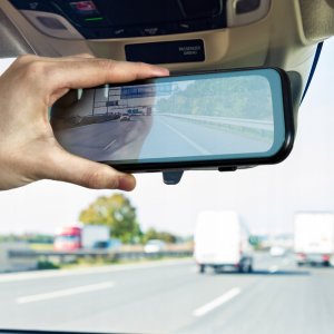 Wideorejestrator Hurtel Wideorejestrator samochodowy DVR911 w lusterku Full HD G-sensor z kamerą cofania - szary 5