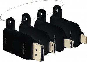 Adapter AV Vision VISION Professional installationstauglicher Multi-Adapter-Schlusselring - 30 JAHRE GARANTIE - vier Adapter: Mini-DisplayPort zu HDMI / DisplayPort zu HDMI / Mini-HDMI zu HDMI / USB-C zu HDMI - 4K - mDP (M) / DP (M) / USB-C (M) / mHDMI (M 1