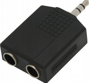 Adapter AV Blow Adapter Rozgałęźnik jack 3,5 wtyk -2x 6,3 gniazdo 1