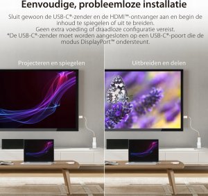 Adapter AV j5create j5create JVAW62 Nadajnik i odbiornik AV Pomarańczowy, Biały 5