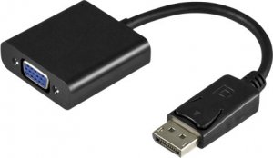 Adapter AV Deltaco Adapteris DELTACO VGA - DisplayPort, 1080p 60Hz, 0.2m, juodas / DP-VGA7-K / R00110027 2