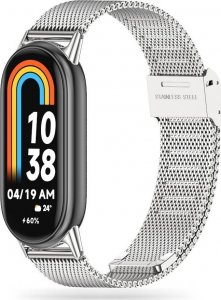 Braders Pasek Milaneseband do Xiaomi Mi Band 8 / 8 NFC Silver 1