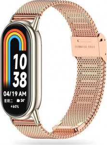 Braders Pasek Milaneseband do Xiaomi Mi Band 8 / 8 NFC Rose Gold 1