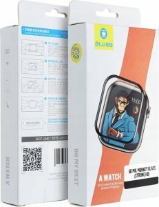 Blueo Szkło Hartowane 5D Mr. Monkey Glass - do Apple Watch SE / SE 2 44MM czarny (Strong HD) 3