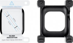 Blueo Szkło Hartowane 5D Mr. Monkey Glass - do Apple Watch SE / SE 2 44MM czarny (Strong HD) 7