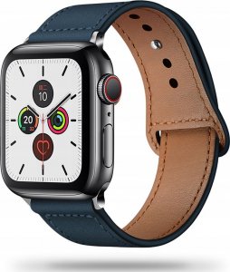 Tech Craft Skórzany pasek Apple Watch ( 38 / 40 / 41 MM ) niebieski 1