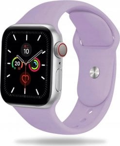 Tech Craft Silikonowa opaska do Apple Watch 1 / 2 / 3 / 4 / 5 / 6 / 7 / 8 / SE ( 38 / 40 / 41 MM ), fioletowa 1