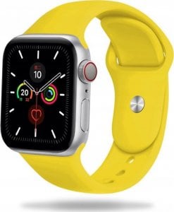 Tech Craft Silikonowa opaska do Apple Watch 1 / 2 / 3 / 4 / 5 / 6 / 7 / 8 / SE ( 38 / 40 / 41 MM ), żółta 1