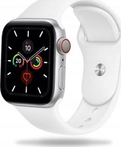 Tech Craft Silikonowa opaska do Apple Watch 1 / 2 / 3 / 4 / 5 / 6 / 7 / 8 / SE ( 38 / 40 / 41 MM ), biała 1