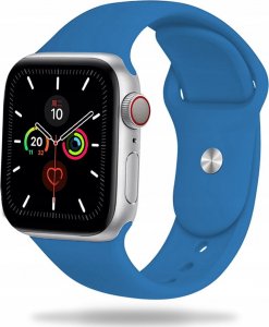 Tech Craft Silikonowa opaska do Apple Watch 1 / 2 / 3 / 4 / 5 / 6 / 7 / 8 / SE / ULTRA ( 42 / 44 / 45 / 49 mm ), niebieska 1