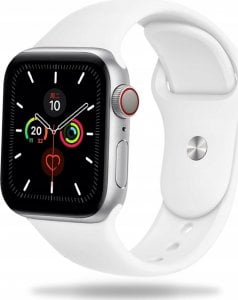Tech Craft Silikonowa opaska do Apple Watch 1 / 2 / 3 / 4 / 5 / 6 / 7 / 8 / SE / ULTRA ( 42 / 44 / 45 / 49 mm), biała 1