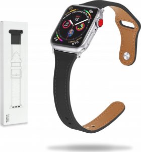 Tech Craft Damski pasek ze skóry Apple Watch ( 38 / 40 / 41 MM ) czarny 1