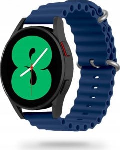 Tech Craft Gumowa opaska Galaxy Watch 4 / 5 / Classic / 5 Pro / 6 / 6 Classic niebieski 1